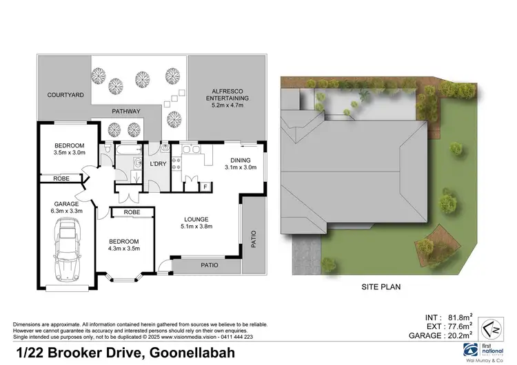 Floorplan of Homely unit listing, 1/22 Brooker Drive, Goonellabah NSW 2480