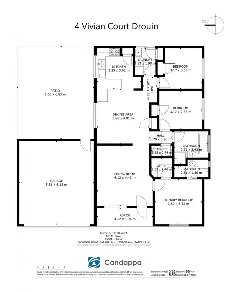 Floorplan of Homely house listing, 4 Vivian Court, Drouin VIC 3818