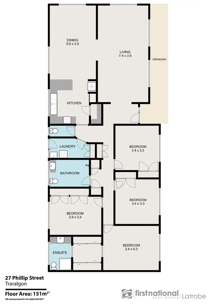 Floorplan of Homely house listing, 27 Phillip Street, Traralgon VIC 3844