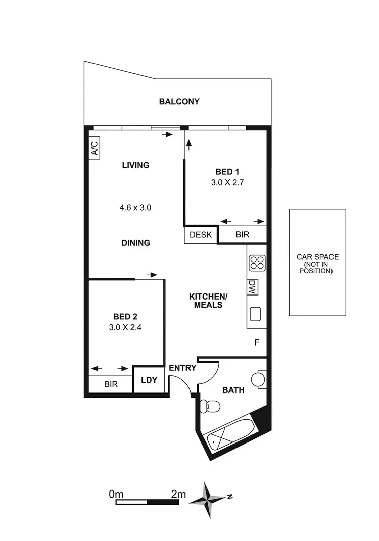 Floorplan of Homely apartment listing, 557/38 Mt Alexander Road, Travancore VIC 3032