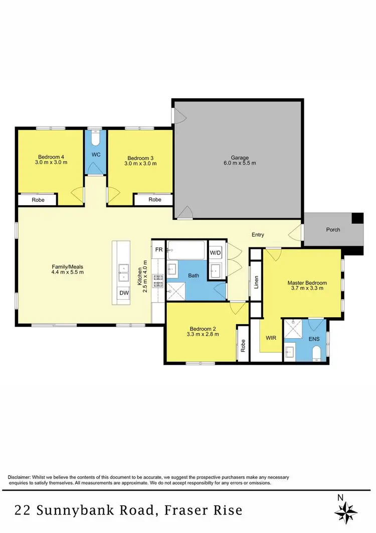 Floorplan of Homely house listing, 22 Sunnybank Road, Fraser Rise VIC 3336