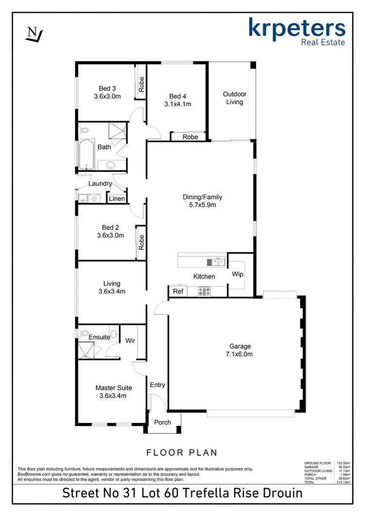 Floorplan of Homely house listing, 31 Trefella Rise, Drouin VIC 3818
