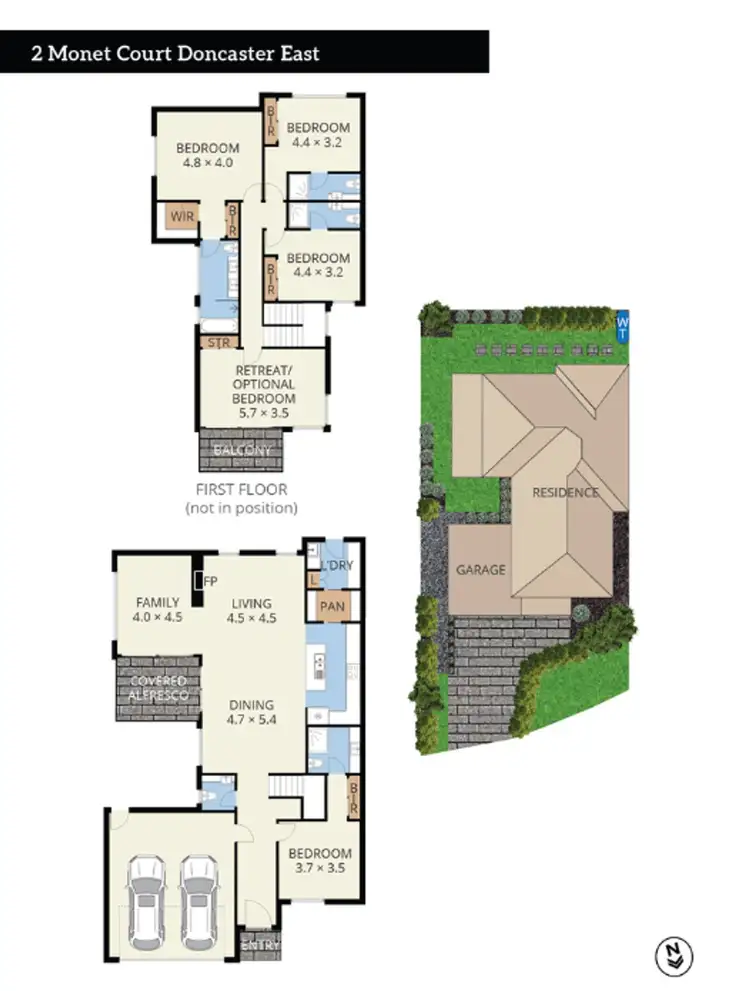 Floorplan of Homely house listing, 2 Monet Court, Doncaster East VIC 3109