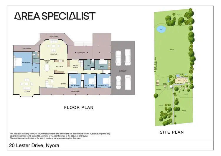 Floorplan of Homely house listing, 20 Lester Drive, Nyora VIC 3987