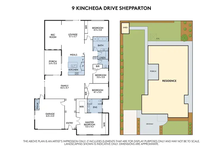 Floorplan of Homely house listing, 9 Kinchega Drive, Shepparton North VIC 3631