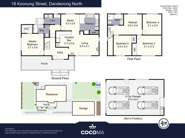 Floorplan of Homely house listing, 18 Koonung Street, Dandenong North VIC 3175