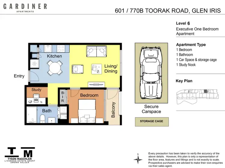 Floorplan of Homely apartment listing, 601/770B Toorak Road, Glen Iris VIC 3146