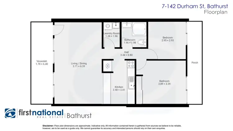 Floorplan of Homely unit listing, 7/142 Durham Street, Bathurst NSW 2795