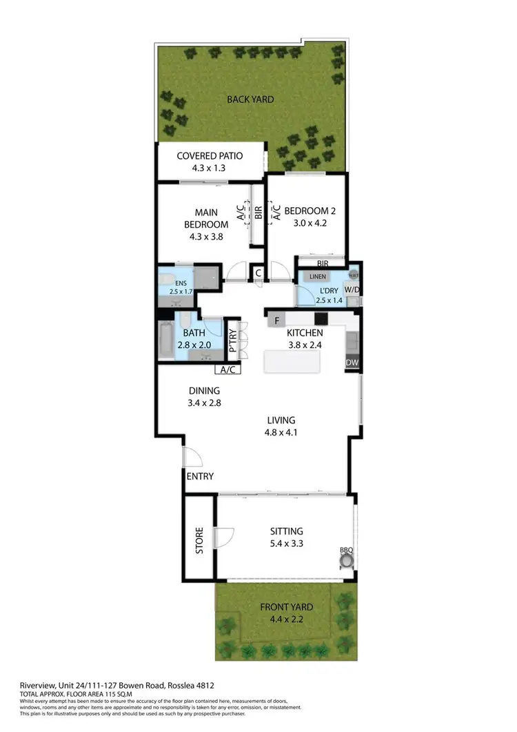 Floorplan of Homely unit listing, 24/111-127 Bowen Road, Rosslea QLD 4812