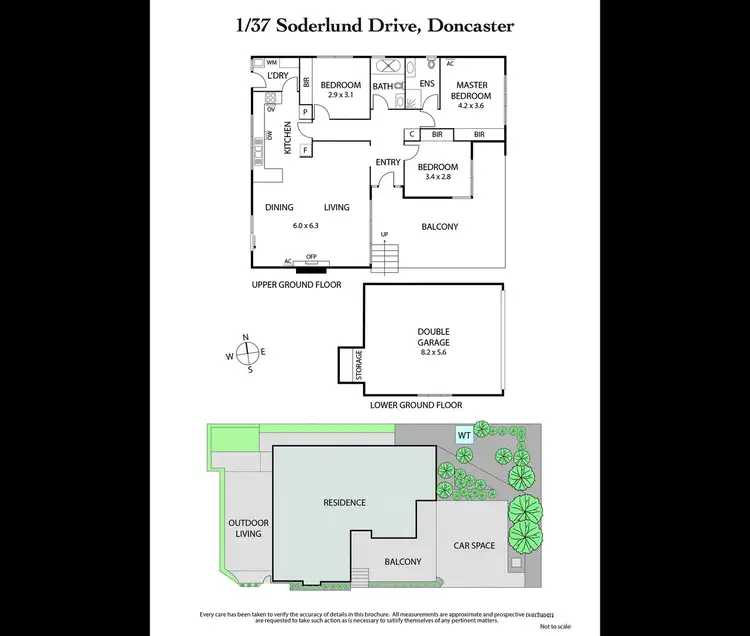 Floorplan of Homely unit listing, 1/37 Soderlund Drive, Doncaster VIC 3108
