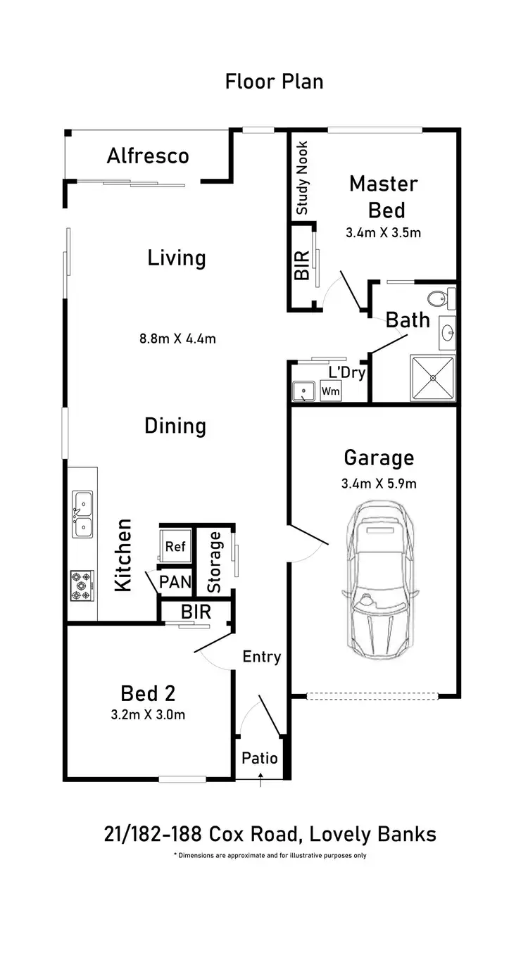 Floorplan of Homely unit listing, 21/182-188 Cox Road, Lovely Banks VIC 3213