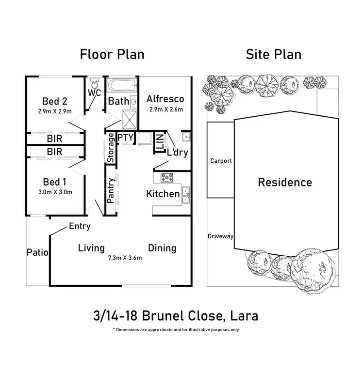 Floorplan of Homely unit listing, 3/14-18 Brunel Close, Lara VIC 3212