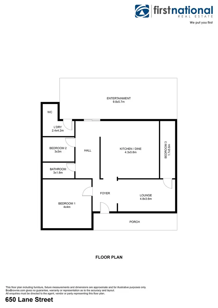 Floorplan of Homely house listing, 650 Lane Street, Broken Hill NSW 2880