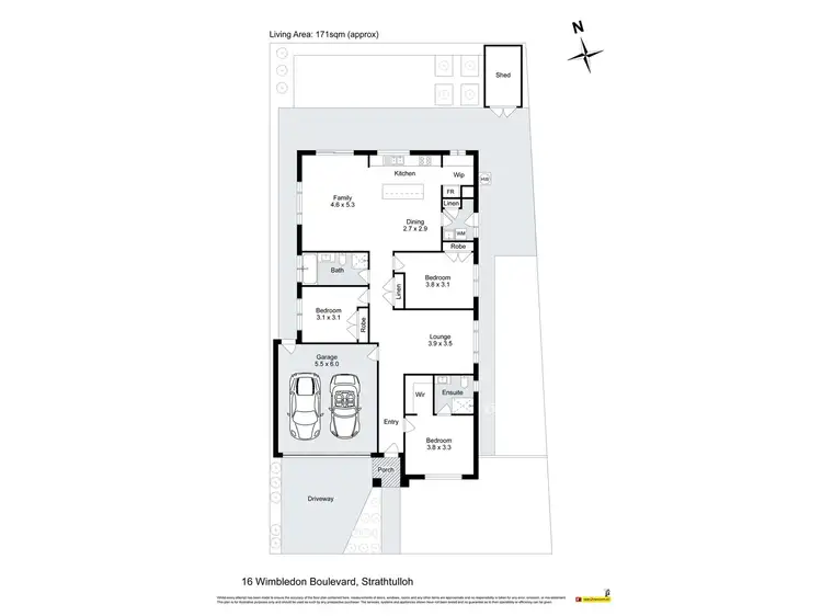 Floorplan of Homely house listing, 16 Wimbledon Boulevard, Strathtulloh VIC 3338