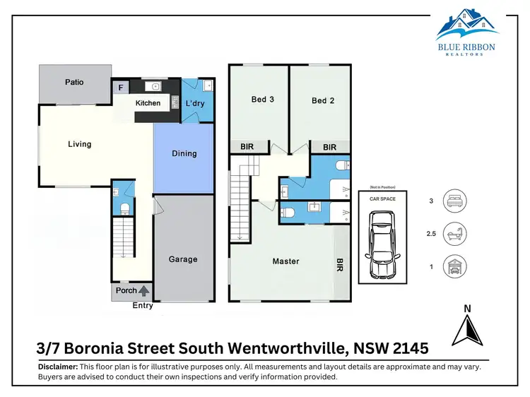 Floorplan of Homely townhouse listing, 3/7 Boronia Street, South Wentworthville NSW 2145