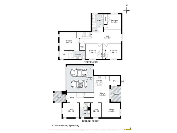 Floorplan of Homely house listing, 7 Cobram Drive, Eynesbury VIC 3338