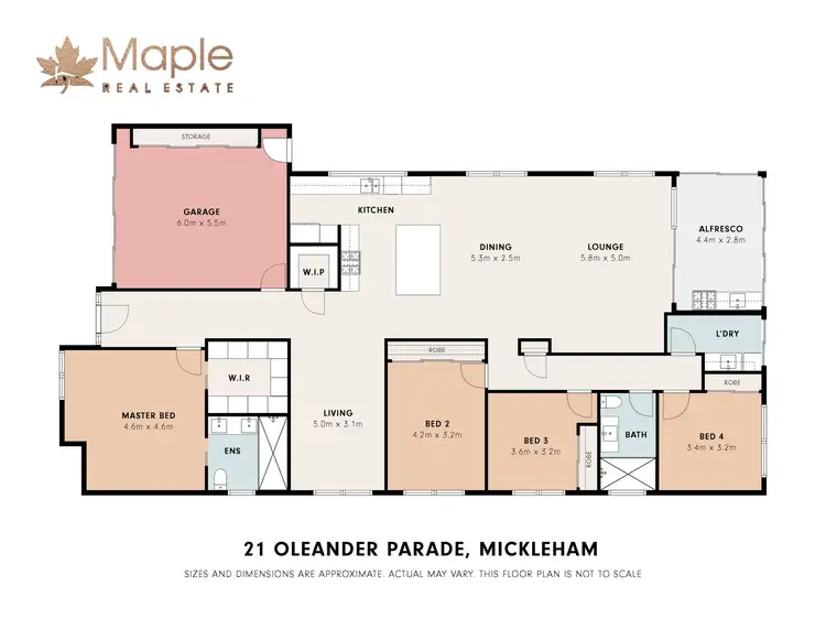 Floorplan of Homely house listing, 21 Oleander Parade, Mickleham VIC 3064