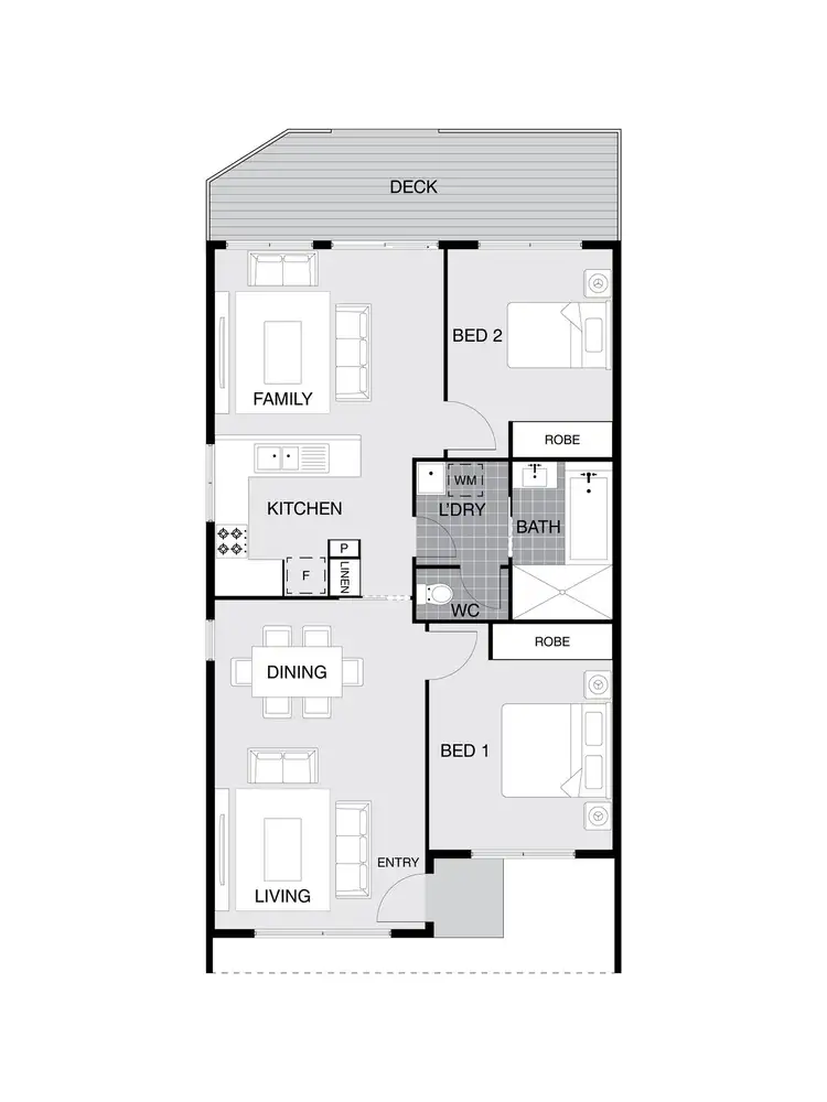 Floorplan of Homely townhouse listing, 6/3 Riddle Place, Gordon ACT 2906
