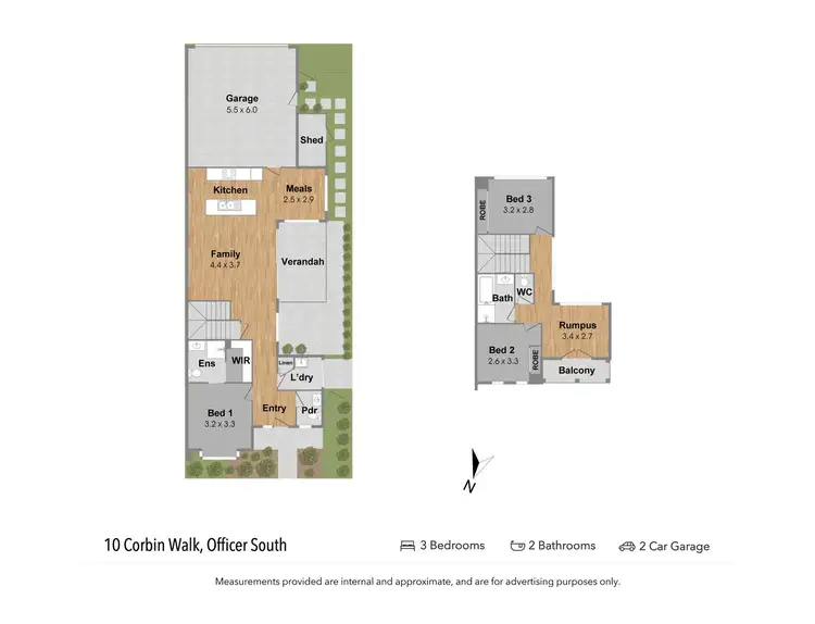 Floorplan of Homely house listing, 10 Corbin Walk, Officer South VIC 3809