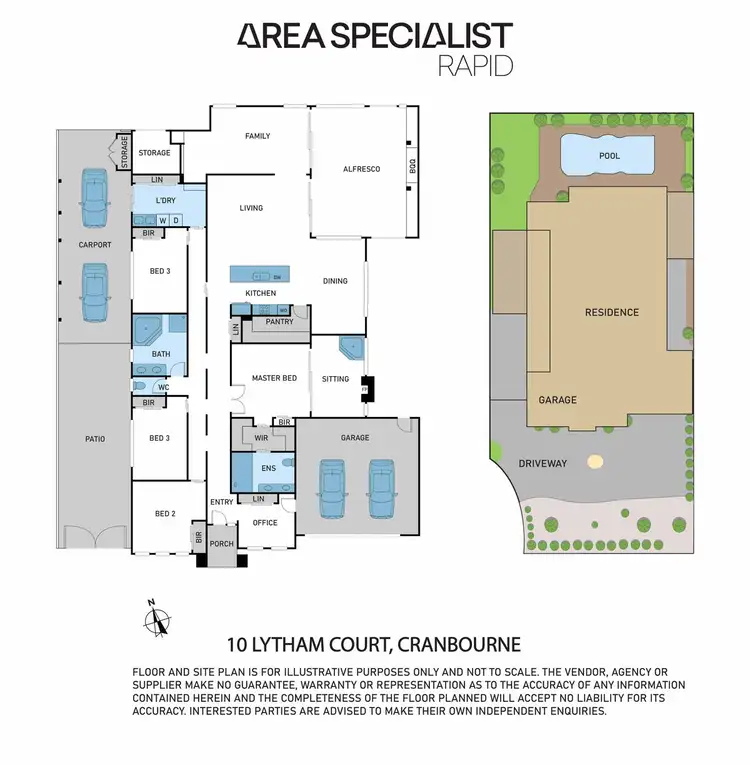 Floorplan of Homely house listing, 10 Lytham Court, Cranbourne VIC 3977