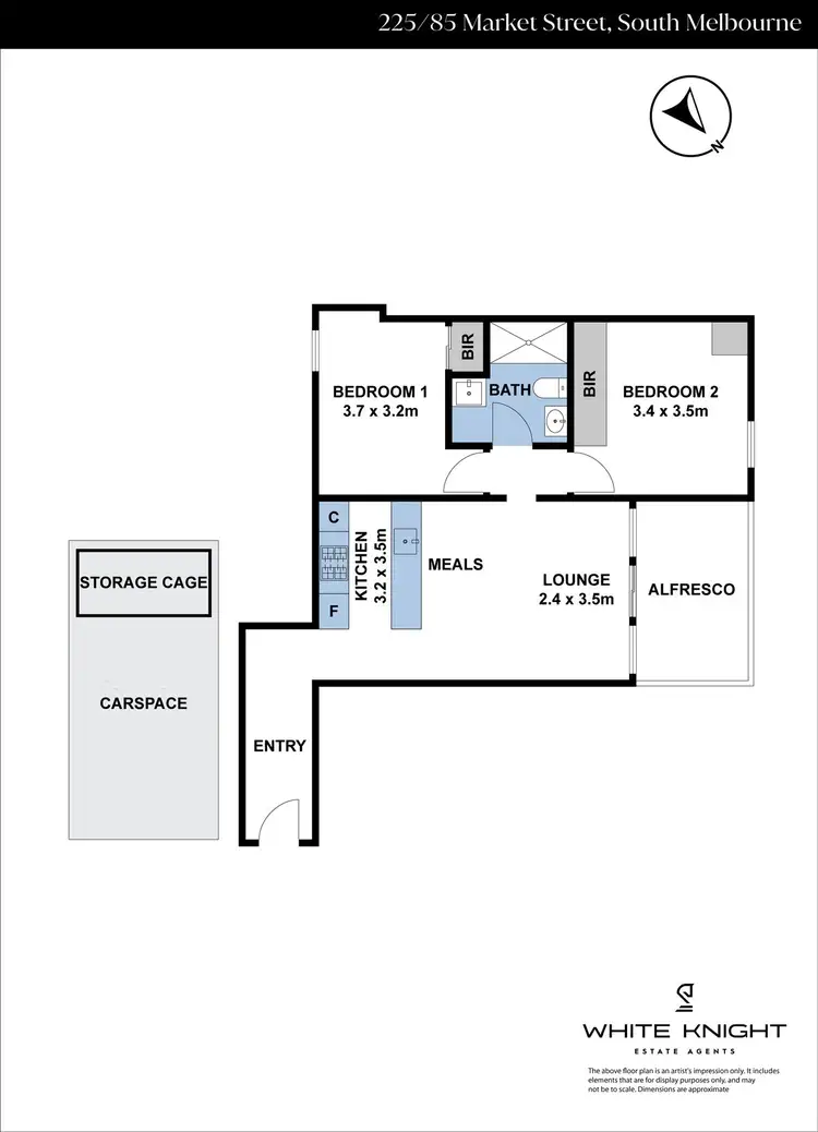 Floorplan of Homely apartment listing, 226/85 Market Street, South Melbourne VIC 3205
