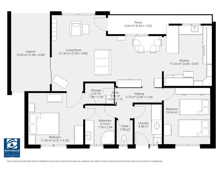 Floorplan of Homely unit listing, 2/28 Gray Street, Numurkah VIC 3636