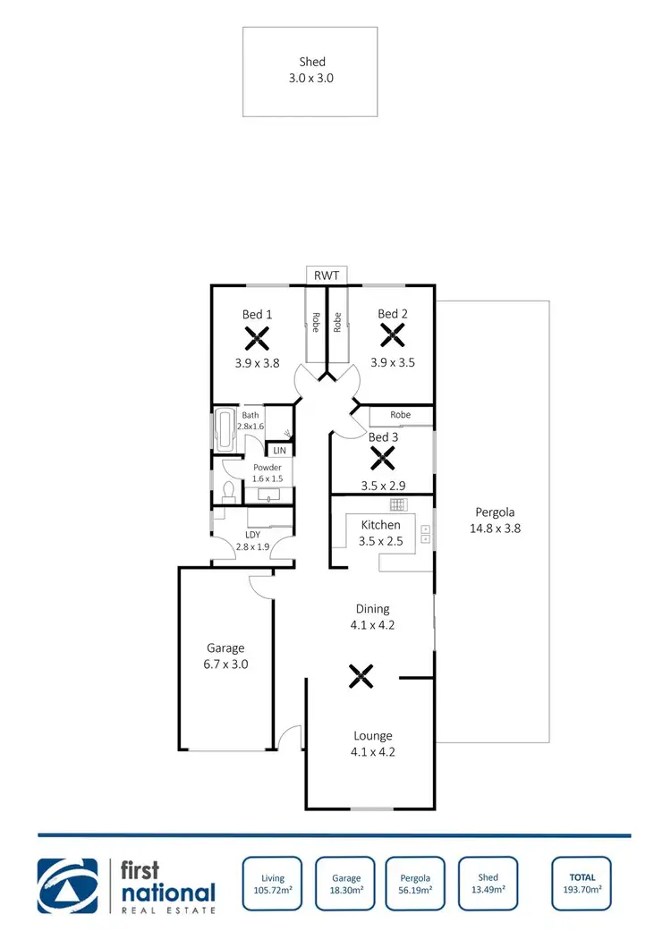 Floorplan of Homely house listing, 22B Highview Grove, Moonta Bay SA 5558