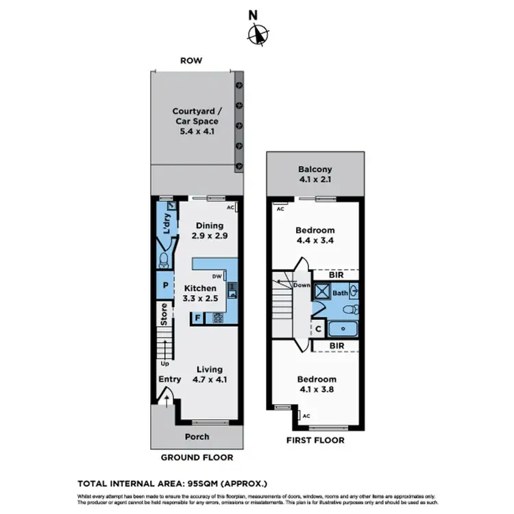 Floorplan of Homely townhouse listing, 68 Provost Street, North Melbourne VIC 3051