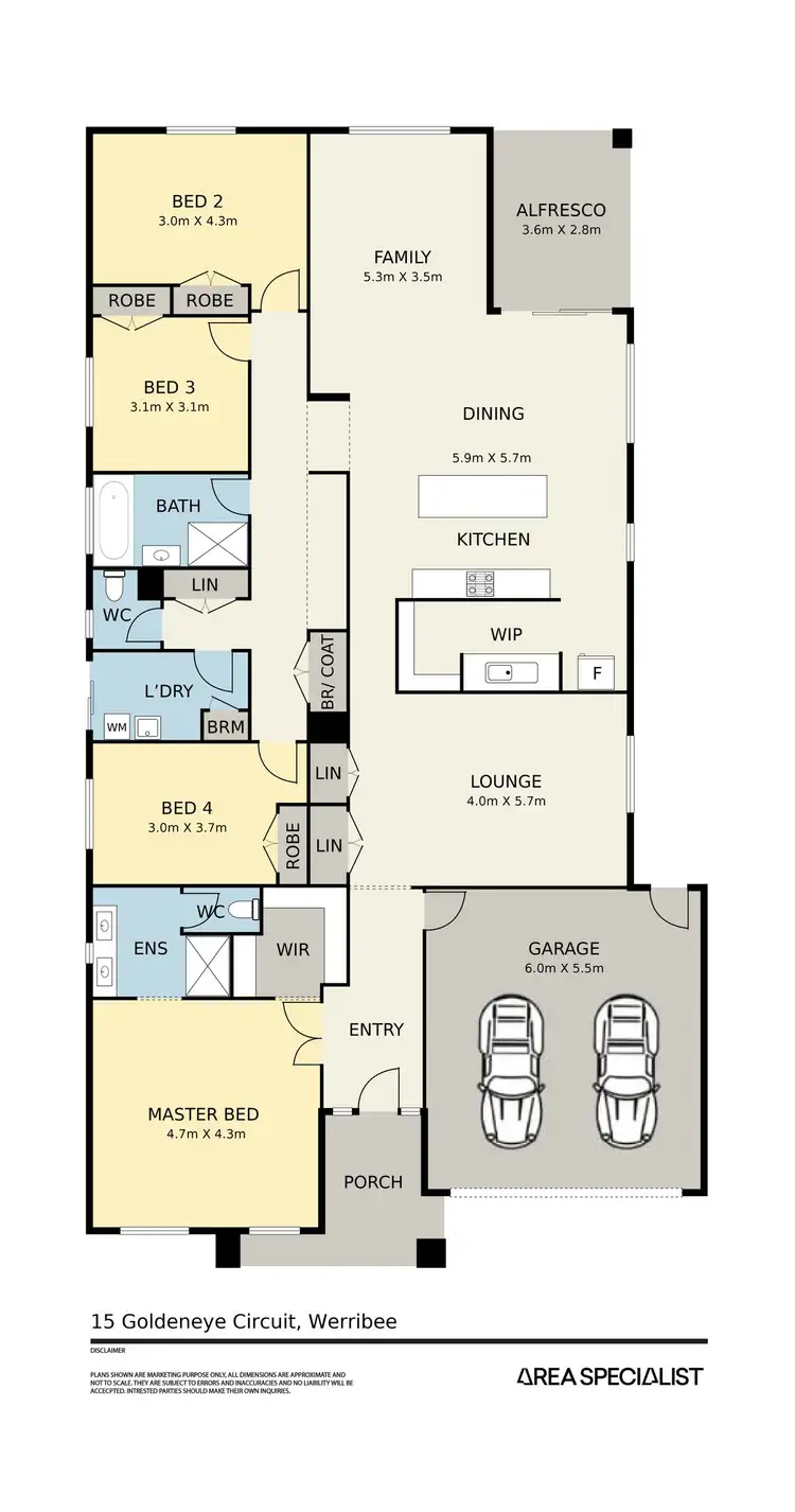 Floorplan of Homely house listing, 15 Goldeneye Circuit, Werribee VIC 3030