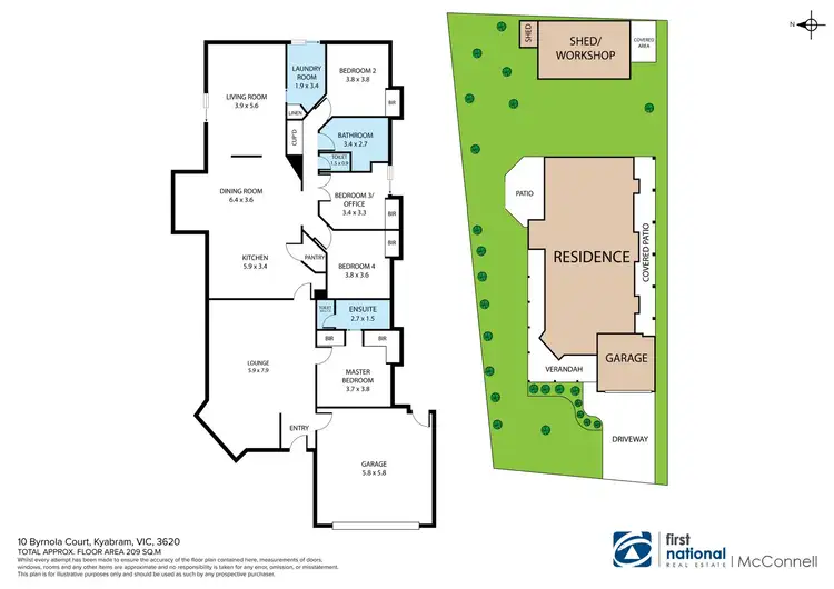 Floorplan of Homely house listing, 10 Byrnola Court, Kyabram VIC 3620