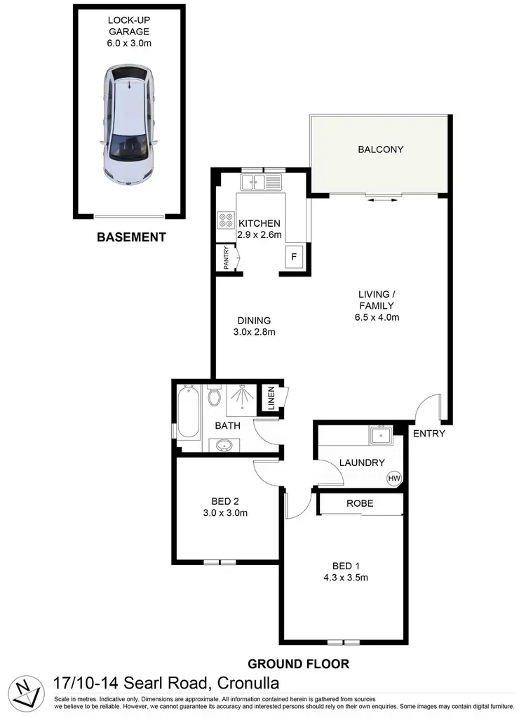 Floorplan of Homely apartment listing, 17/10-14 Searl Road, Cronulla NSW 2230