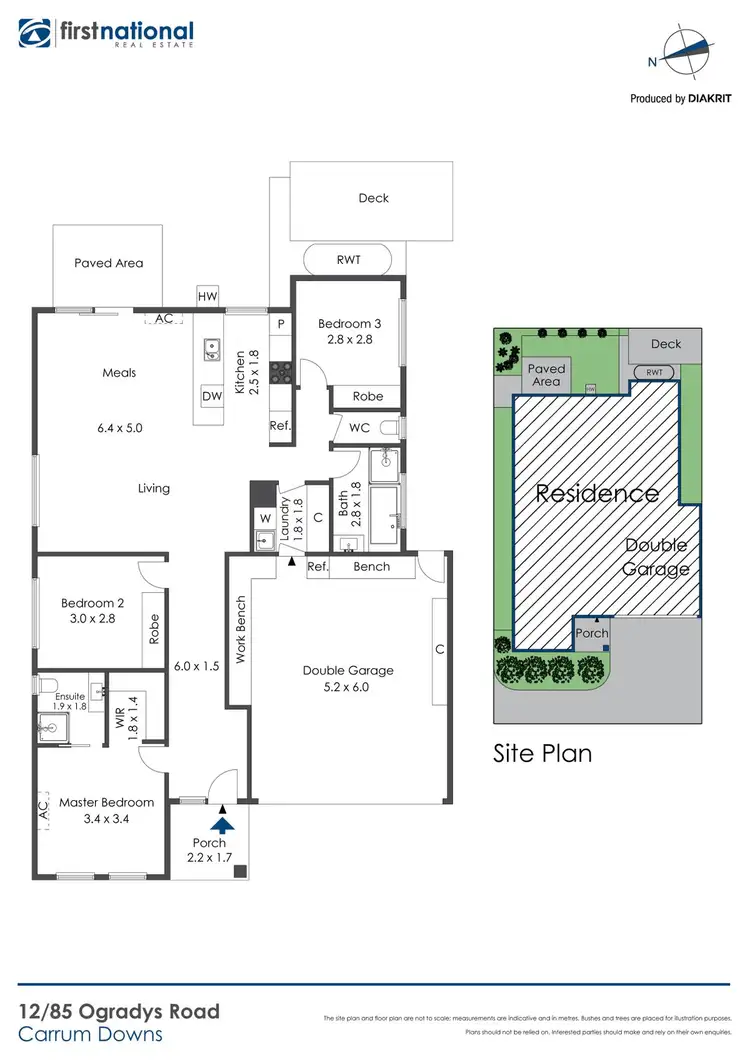 Floorplan of Homely unit listing, 12/85 Ogradys Road, Carrum Downs VIC 3201
