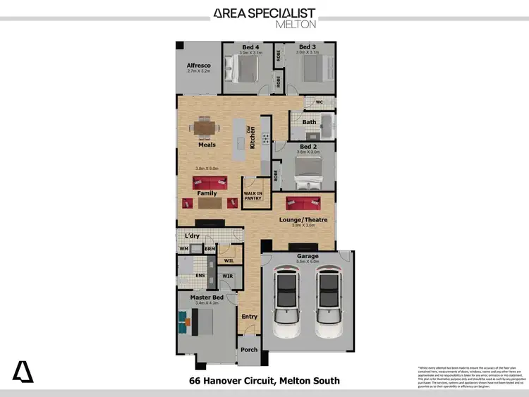 Floorplan of Homely house listing, 66 Hanover Circuit, Melton South VIC 3338