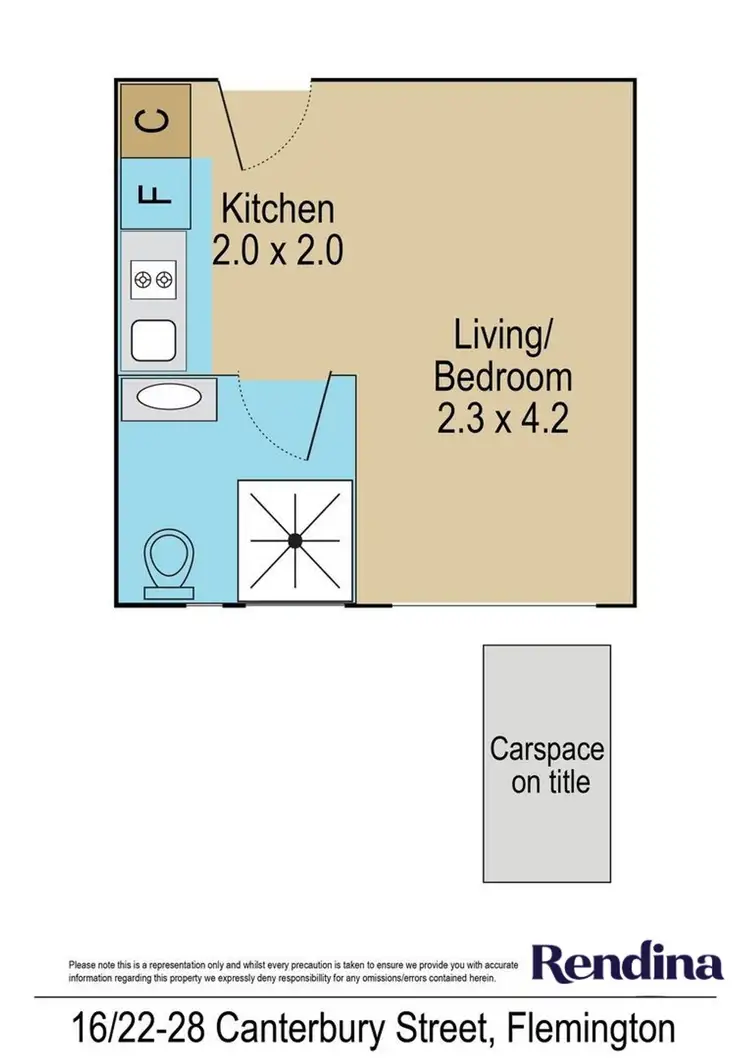 Floorplan of Homely apartment listing, 16/22-28 Canterbury Street, Flemington VIC 3031