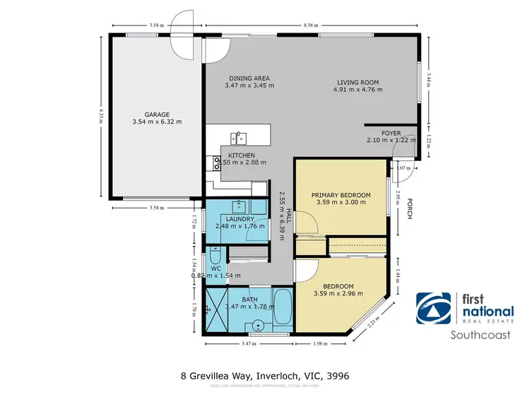 Floorplan of Homely house listing, 8 Grevillea Way, Inverloch VIC 3996