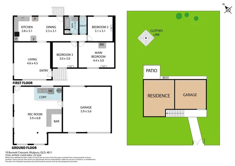 Floorplan of Homely house listing, 10 BURNETT CRESCENT, Wulguru QLD 4811