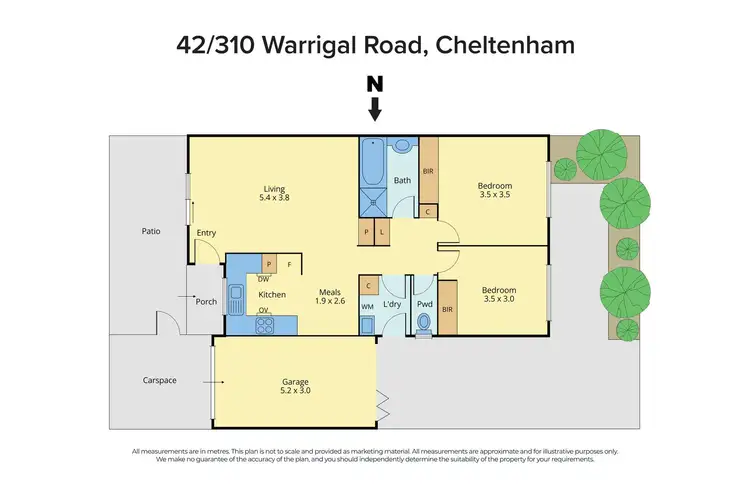 Floorplan of Homely unit listing, 42/310 Warrigal Road, Cheltenham VIC 3192