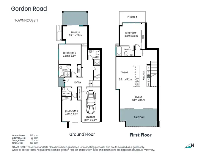Floorplan of Homely townhouse listing, 1/16 Gordon Road, Long Jetty NSW 2261