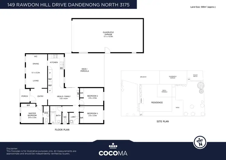 Floorplan of Homely house listing, 149 Rawdon Hill Drive, Dandenong North VIC 3175