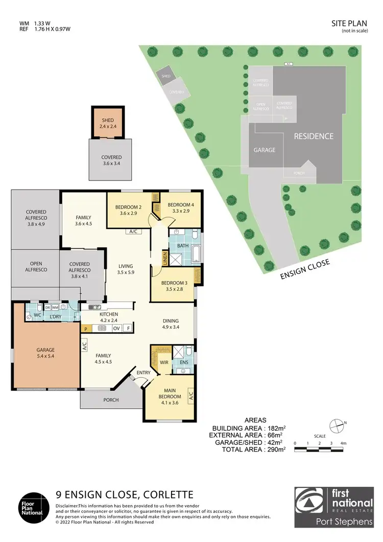 Floorplan of Homely house listing, 9 Ensign Close, Corlette NSW 2315