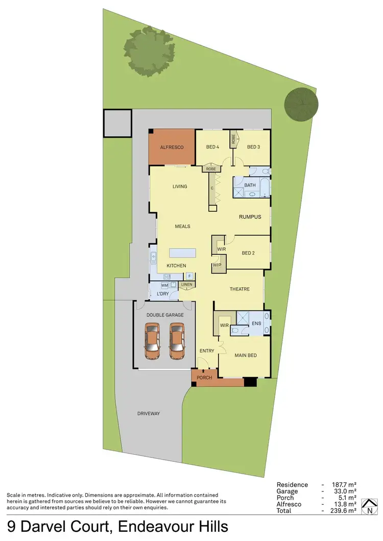 Floorplan of Homely house listing, 9 Darvel Court, Endeavour Hills VIC 3802