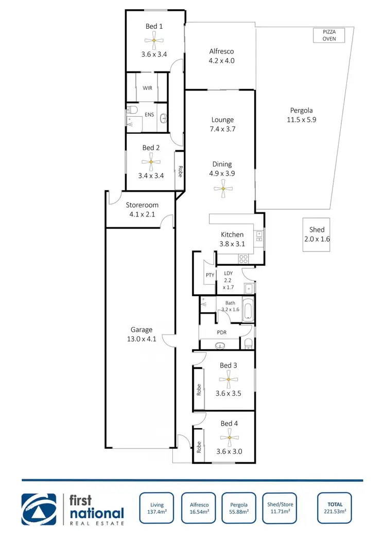 Floorplan of Homely house listing, 104 Gilmore Crescent, Wallaroo SA 5556