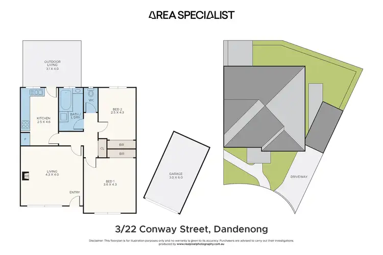 Floorplan of Homely unit listing, 3/22 Conway Street, Dandenong VIC 3175