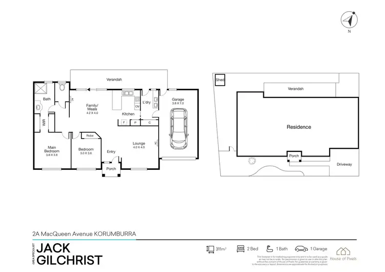 Floorplan of Homely house listing, 2A Macqueen Avenue, Korumburra VIC 3950