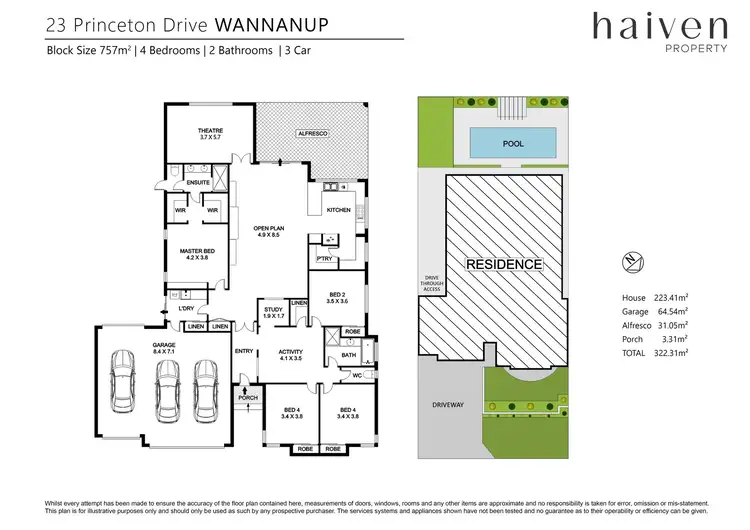 Floorplan of Homely house listing, 23 Princeton Drive, Wannanup WA 6210