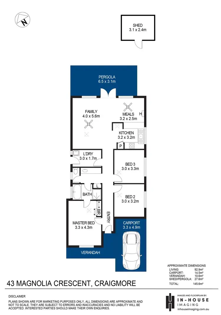 Floorplan of Homely house listing, 43 Magnolia Crescent, Craigmore SA 5114