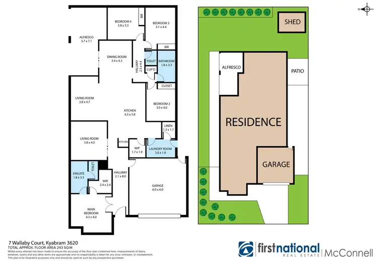 Floorplan of Homely house listing, 7 Wallaby Court, Kyabram VIC 3620