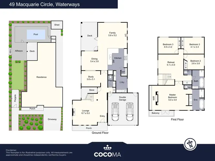 Floorplan of Homely house listing, 49 Macquarie Circle, Waterways VIC 3195