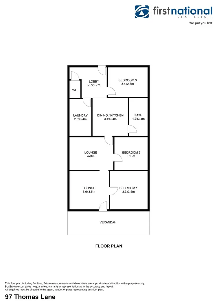 Floorplan of Homely house listing, 97 Thomas Lane, Broken Hill NSW 2880