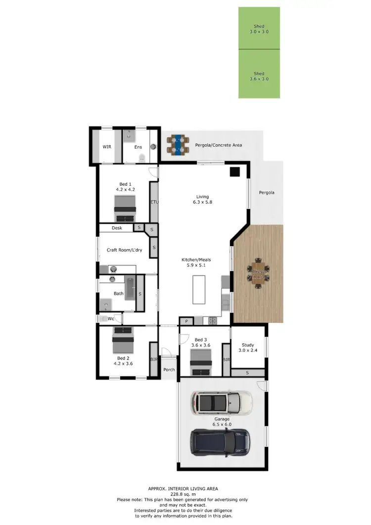 Floorplan of Homely house listing, 12 Three Peaks Rise, Bright VIC 3741